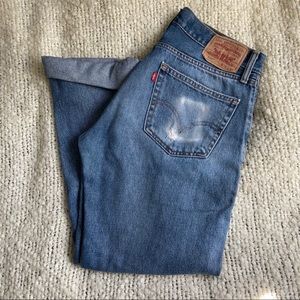 Levi’s 505 distressed jeans
